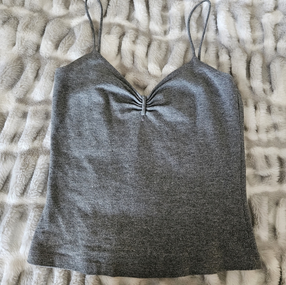 Morbid threads silver tank top